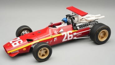 TMD18317A Ferrari 312 F1/68 French GP 1968 #26 Driven by: Jacky Ickx - with driver figure 1:18